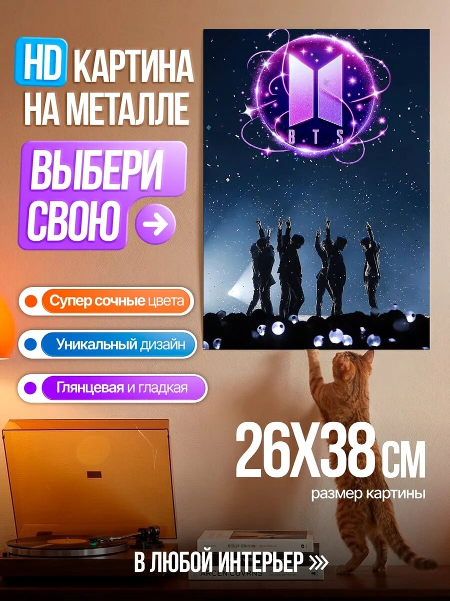 Картина на HD металле BTS концерт
