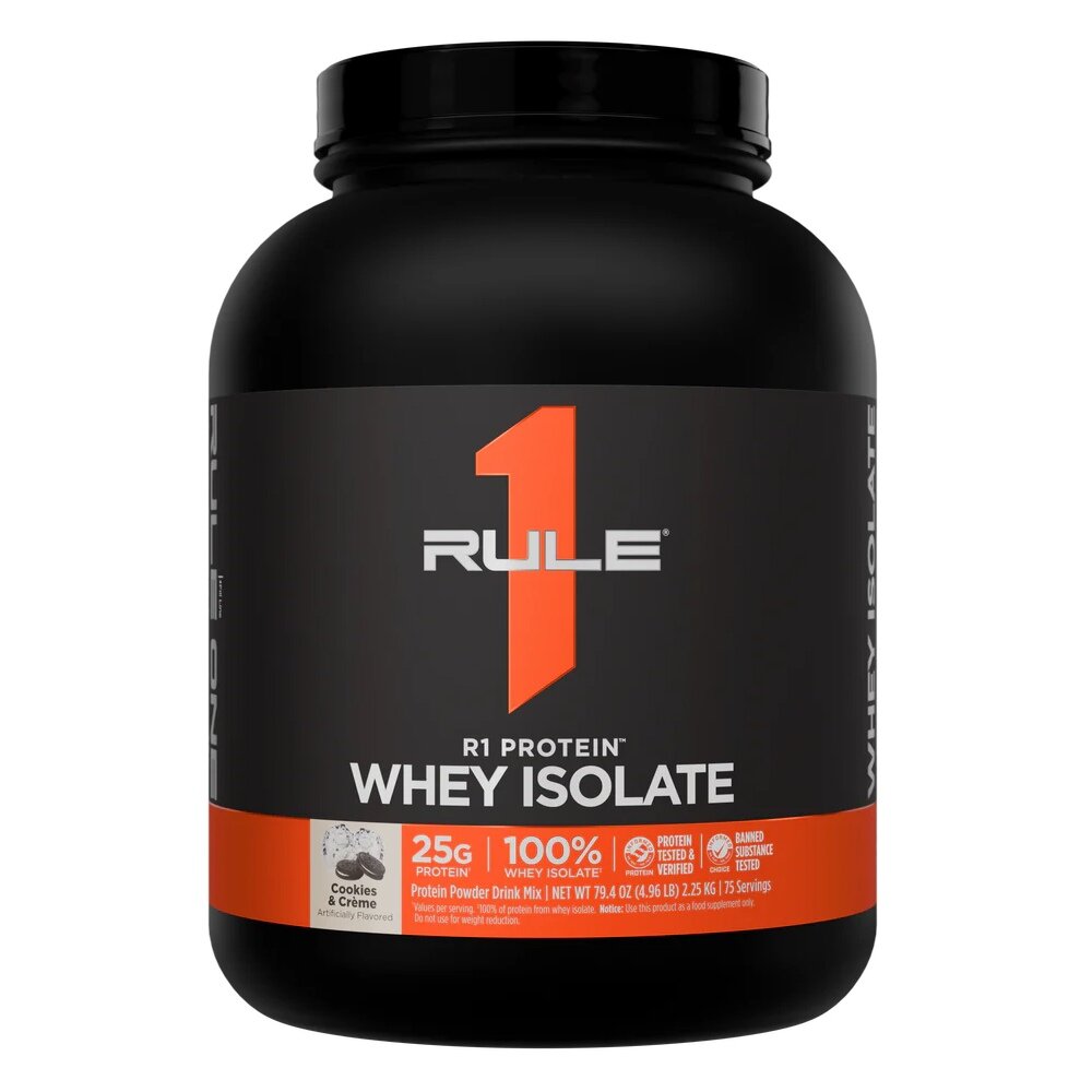 Протеин сывороточный Rule One (R1) R1 Protein Whey Isolate, 2166-2326 г [5 фунтов], Вкус Chocolate Peanut Butter / Шоколад Арахисовое Масло, Вес 2280 г