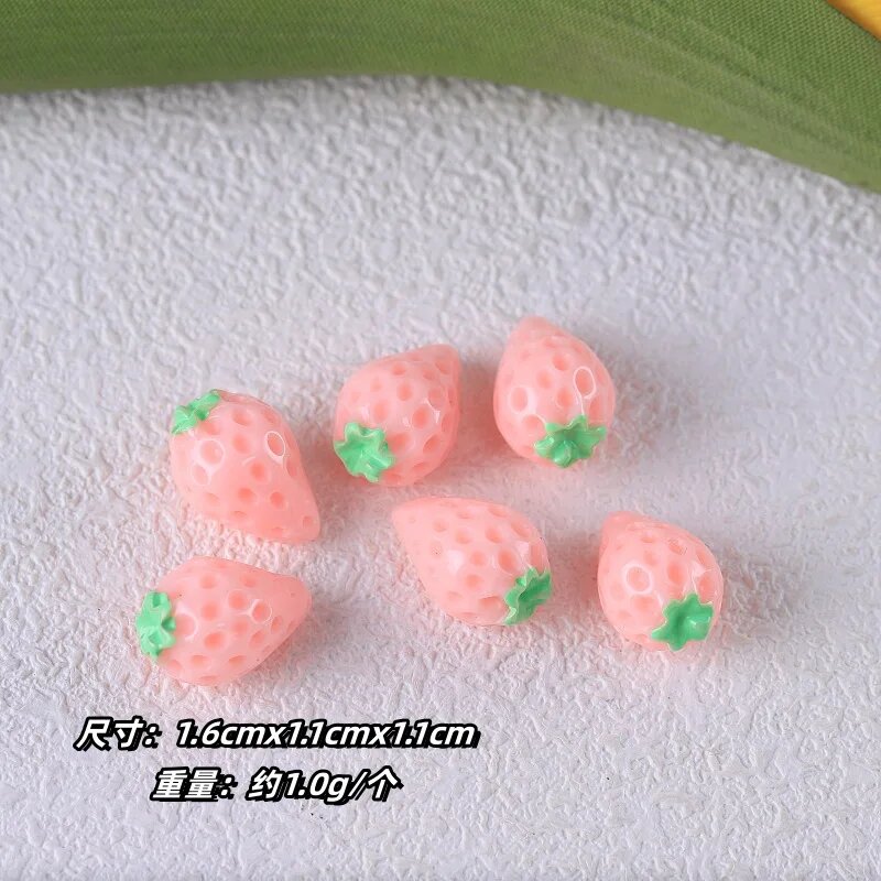 Миниатюрные фрукты для кукольного домика 5 шт. pink strawberry