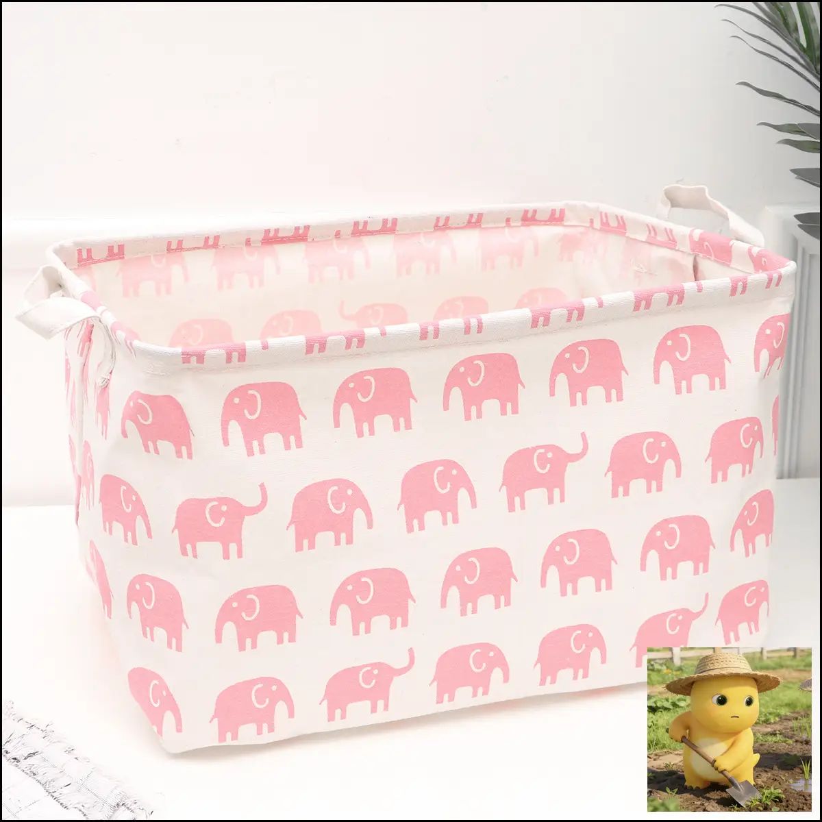 Корзина для хранения из канваса разноцветная, прямоугольная,39x27x5 см, практичное решение для организации пространства