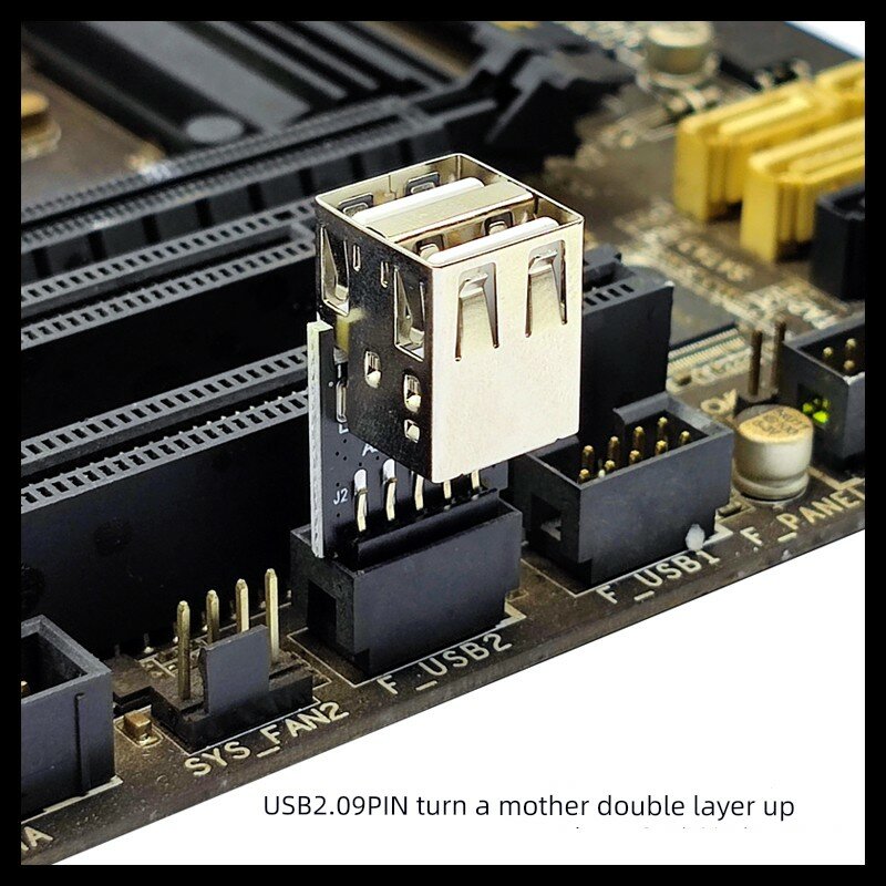 Материнская плата адаптера Bluetooth USB 9PIN к U2 с двойным слоем и ориентацией вверх для ноутбука
