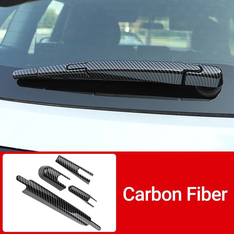 Для Toyota Corolla Cross XG10 2021-2024 2025 Hybrid: Накладка на форсунку заднего Carbon Fiber