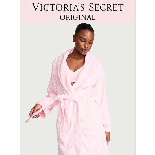фото Халат victoria's secret cozy plush robe, размер xs/s, розовый