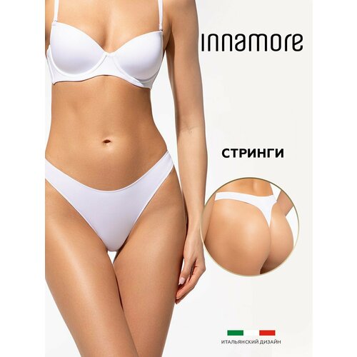 Трусы Innamore стринги микрофибра на средней посадке, размер 4, белый