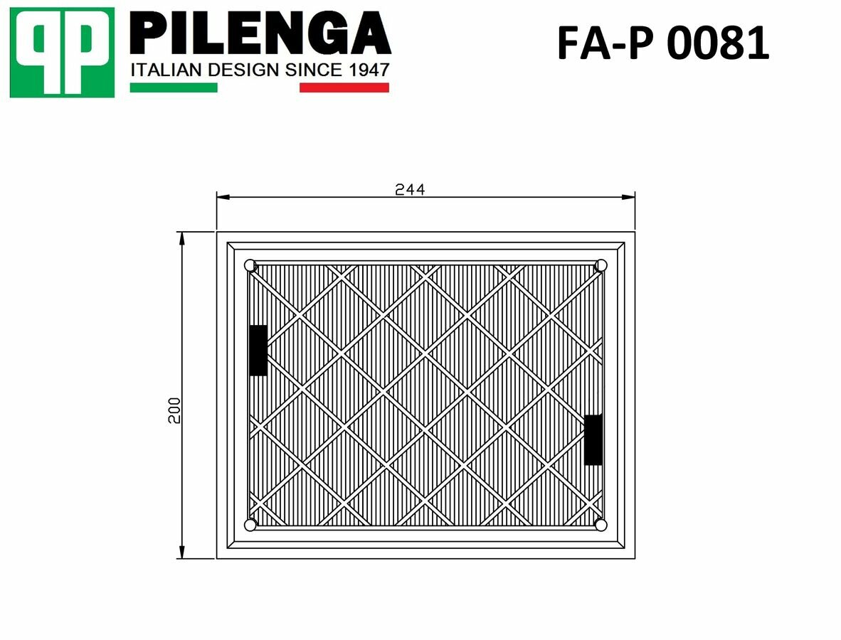 Фильтр Воздушный Galaxy Iii, Mondeo V, S-Max (PILENGA FA-P 0081)