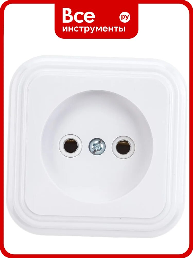 Розетка SVET Этюд RA 16-131-Б, накладная, IP20, пластик, белая