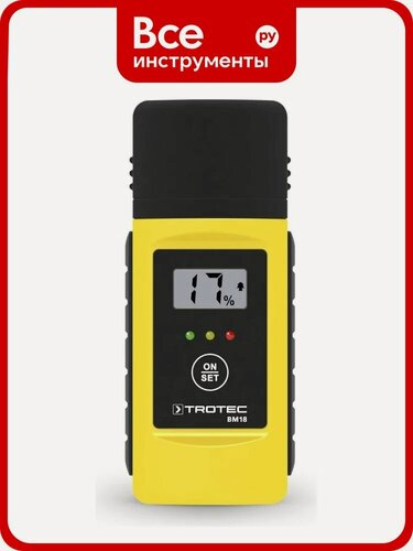 Изображение товара Влагомер Trotec BM18, для дерева и стройматериалов, с подсветкой, батарейка "Крона", 1 шт