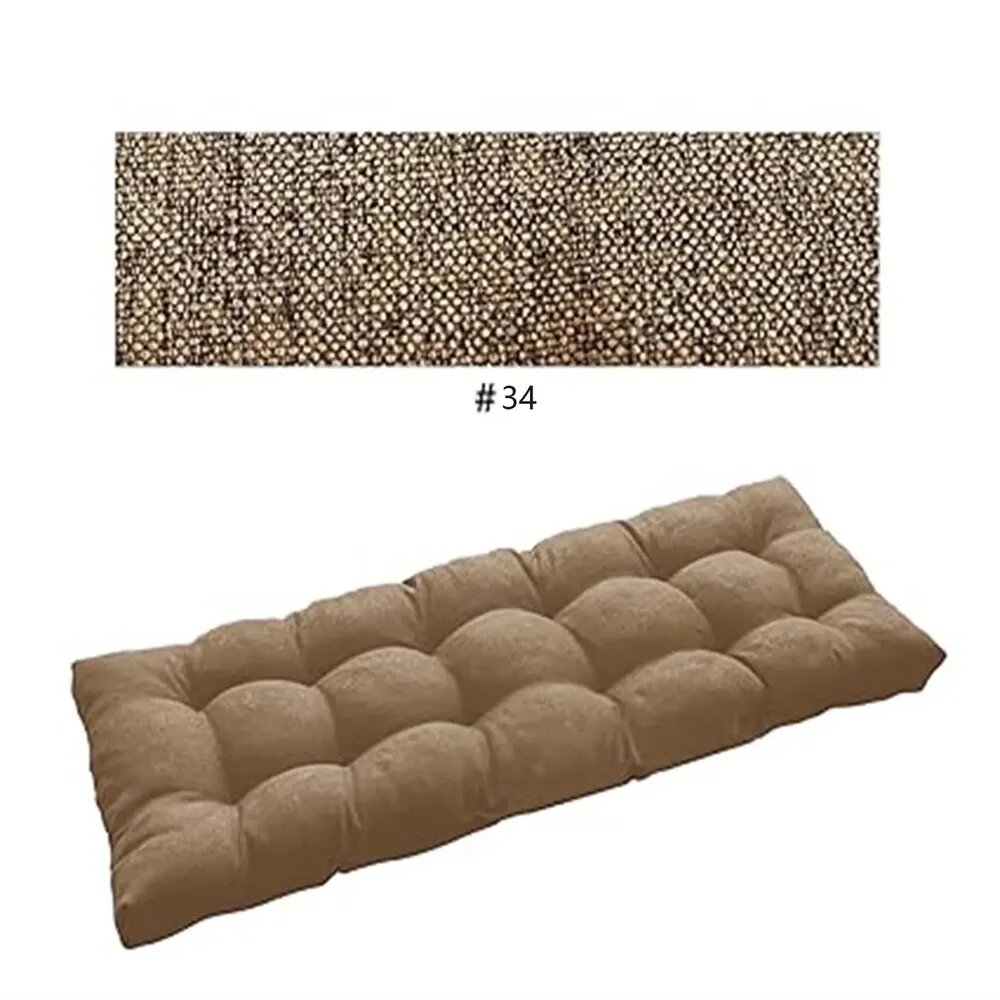 Подушка на стул 40x115 см, коричневая, на завязках, наполнитель Пена Balance Foam