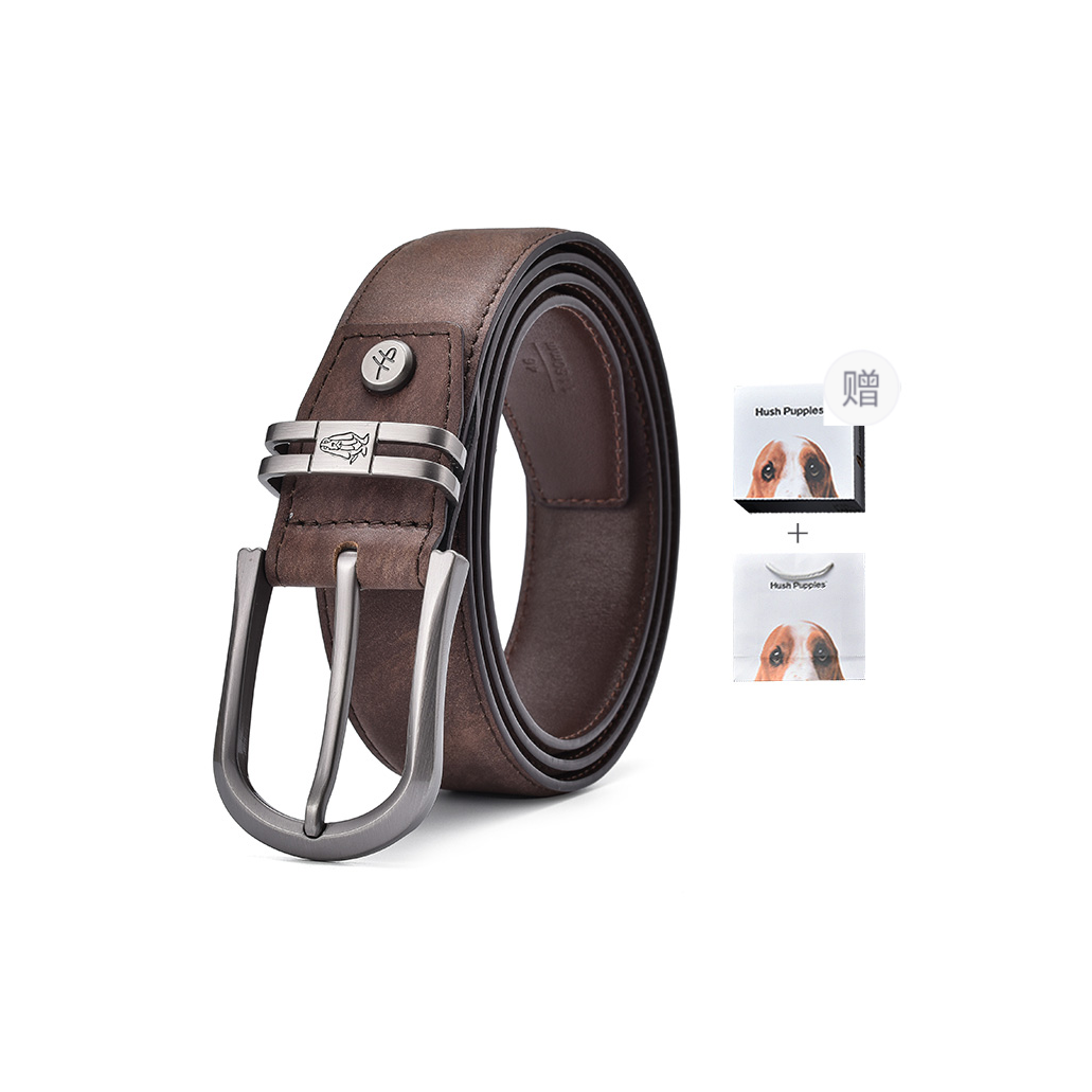 Hush Puppies Ремни из коровьей кожи мужские кофейного цвета ширина 3,4 см 120cm