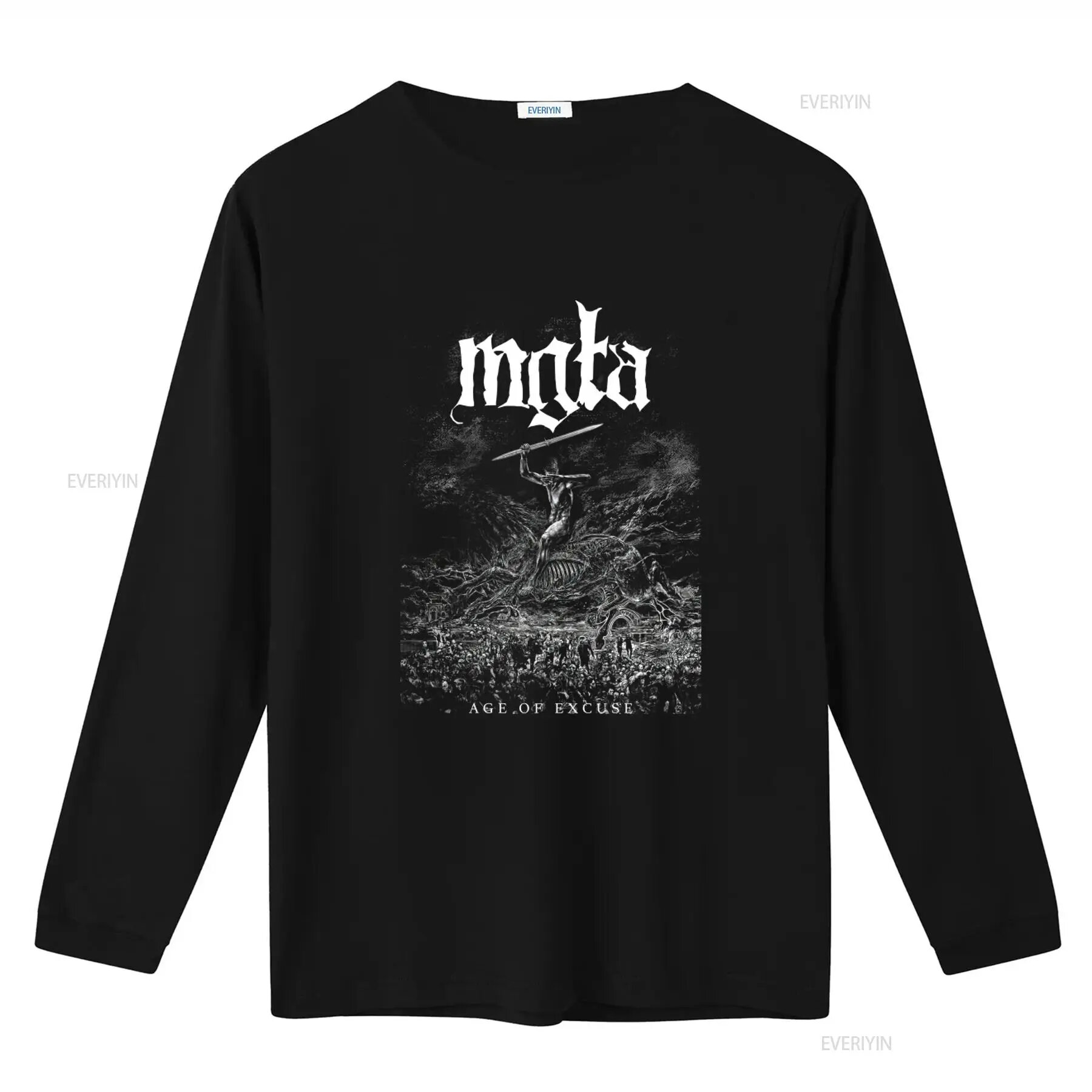 Футболка Mgla Age Of Excuse черная Черный, S, black long sleeves