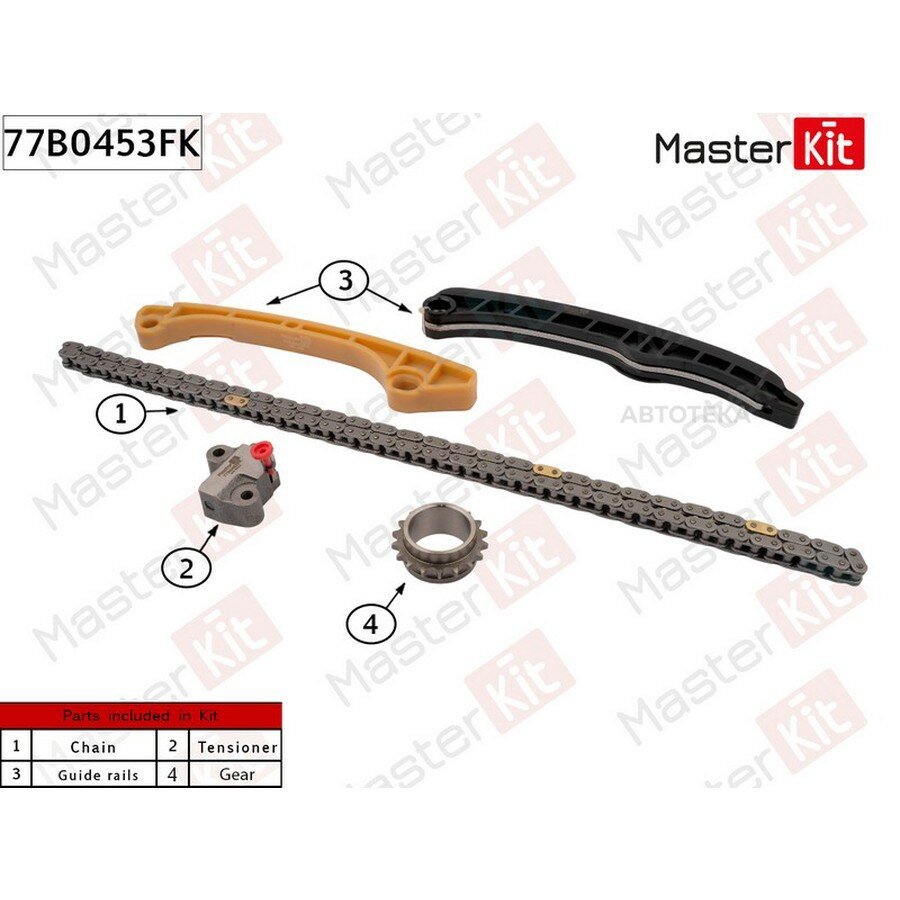 77B0453FK Комплект цепи ГРМ MITSUBISHI 4B40 ECLIPSE CROSS 17- MASTERKIT 77B0453FK