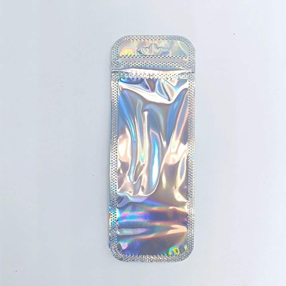 Пакеты Ziplock серебристые Laser 5.5x15 см, 50шт