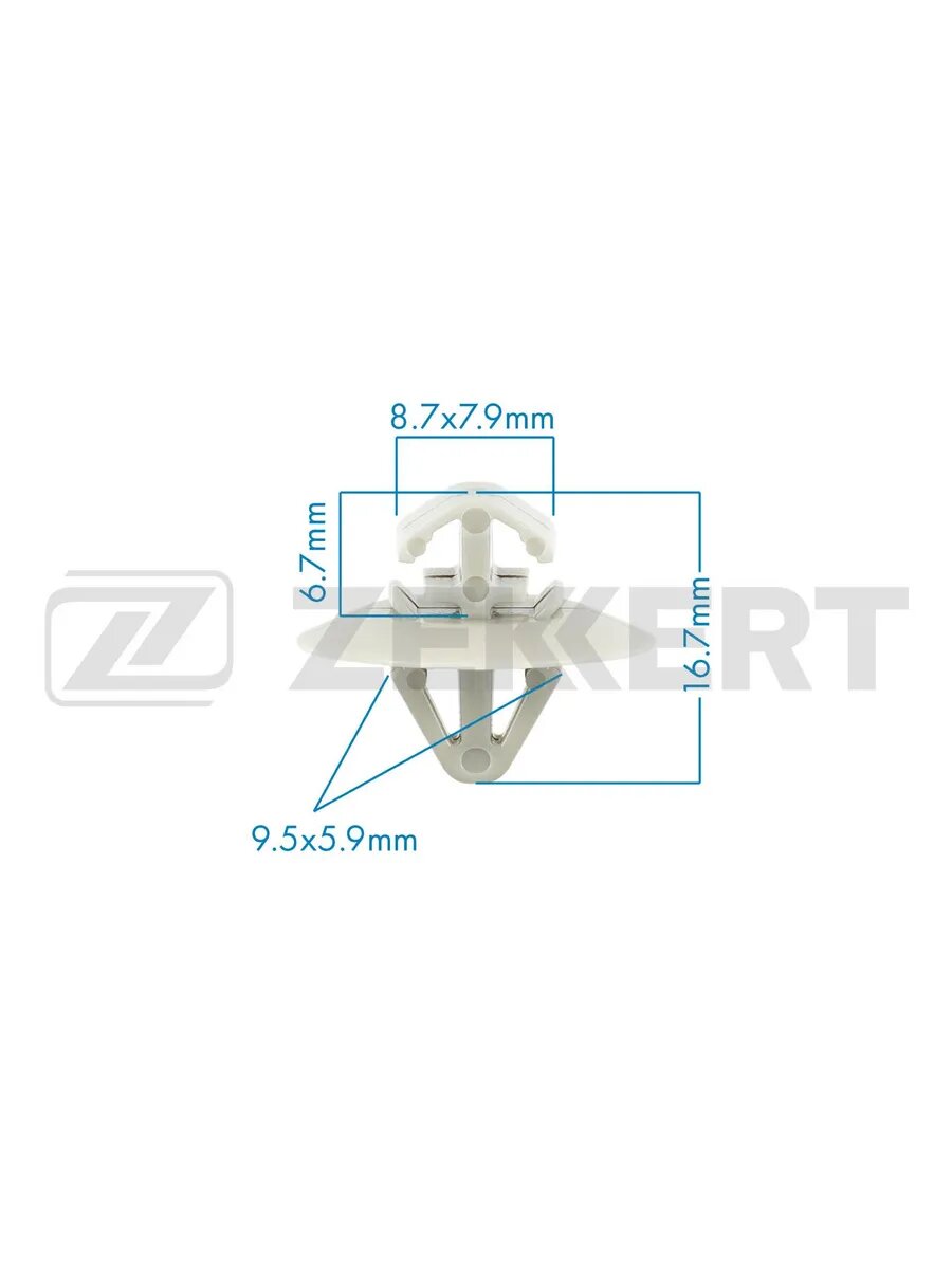Клипса крепёжная для а/м General Motors Iveco Nissan, 10 шт, арт. BE2134