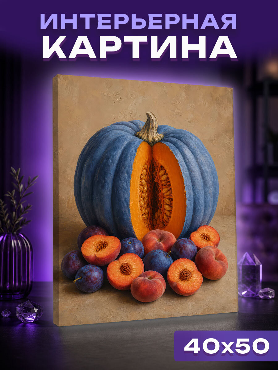 Интерьерная картина Голубая тыква и редкие плоды