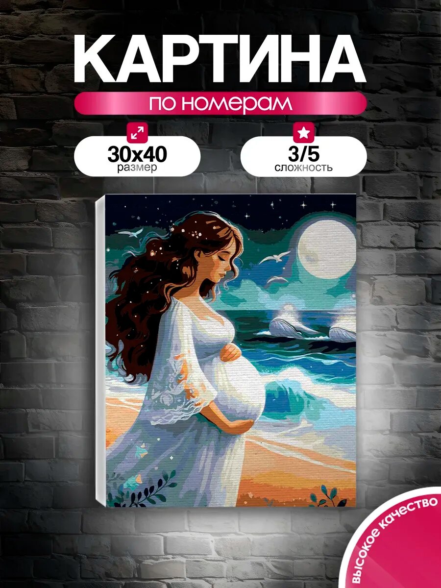 Картина по номерам 30x40 Счастье у моря