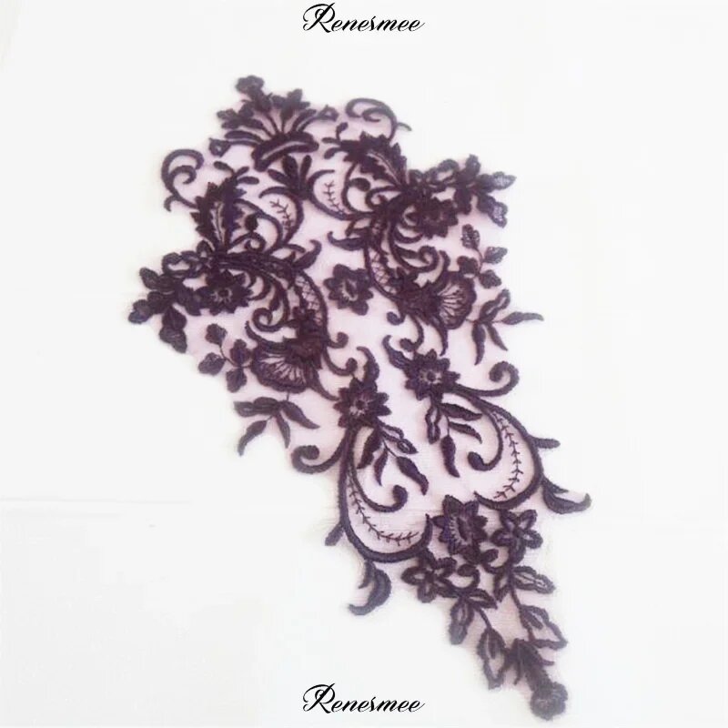 2 шт. тканевые нашивки аппликации Renesmee 40.5x24 см Фиолетовый, No20 vivid purple