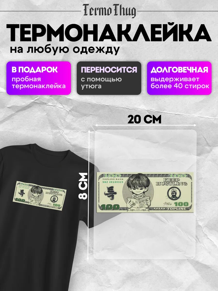 Термонаклейка на одежду Stray Kids SKZ термотрансфер