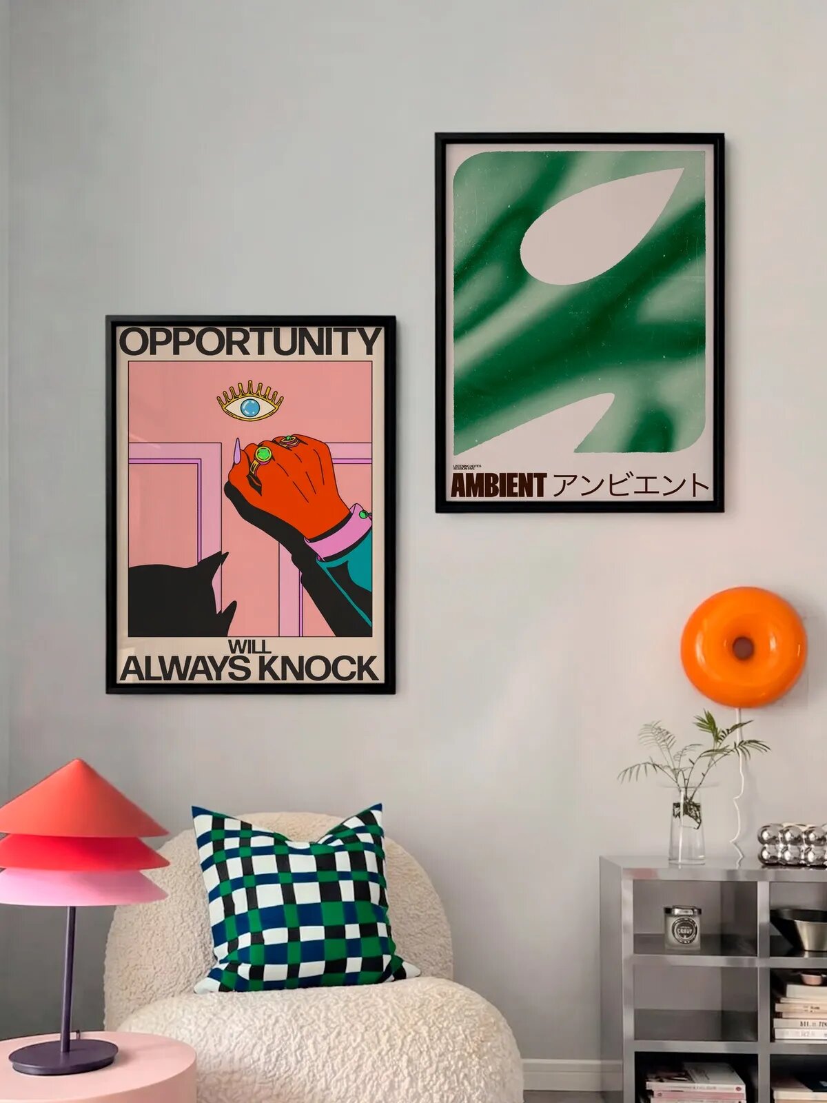 Набор постеров "Opportunity Will Always Knock x Ambient Session", 30x40 см, 2 штуки