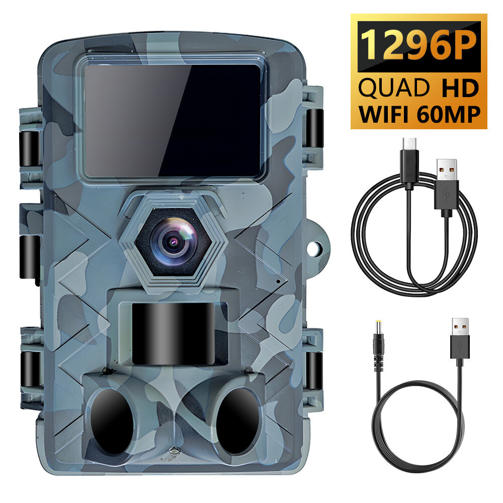 PR601W 1296P 60MP Уличная Wi-Fi ИК Камера для Охраны Сада и Двора