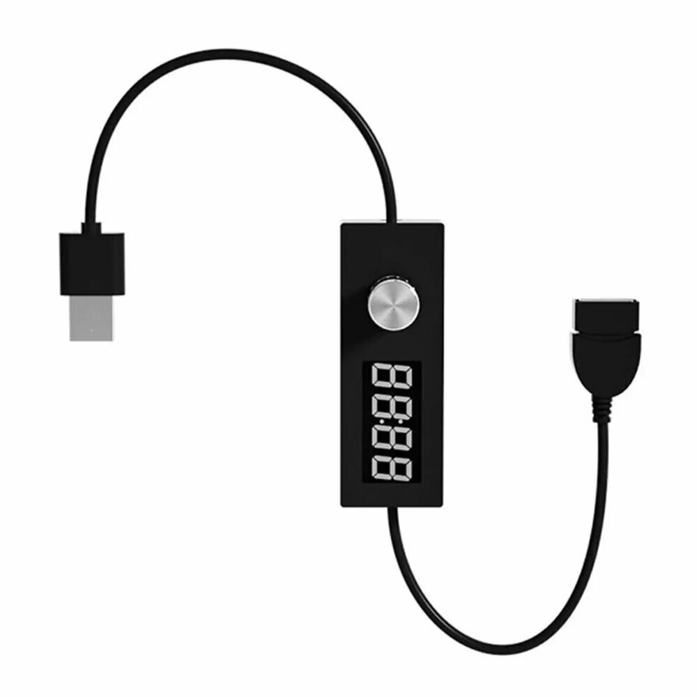 Легкий USB кабель с таймером отключения, запланированное отключение от 5 минут до 24 часов 55, черный