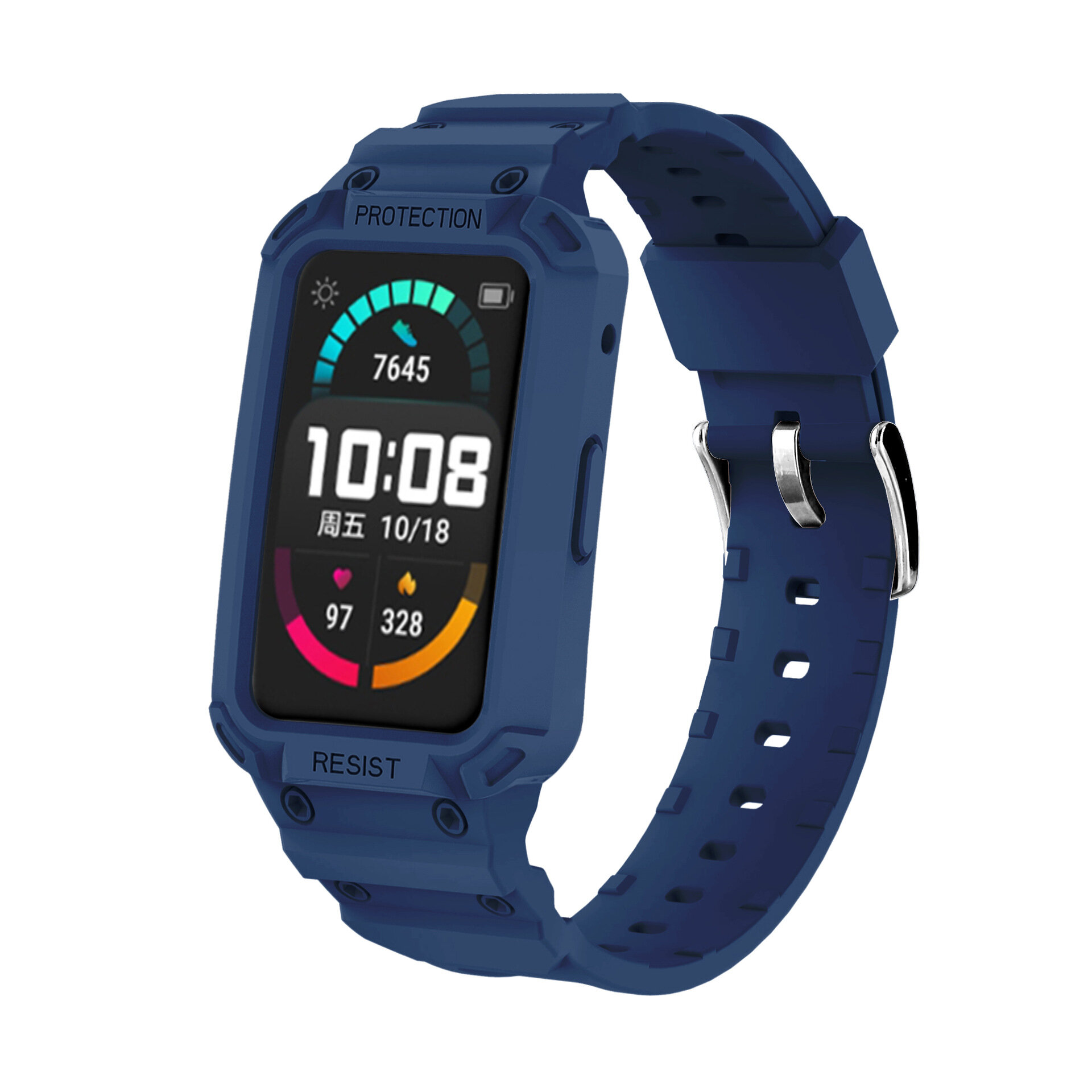 Ночное синее покрытие ТПУ для умных часов Huawei Watch Fit и Honor ES, универсальный ремешок, 12,1x11,1x4,8 см
