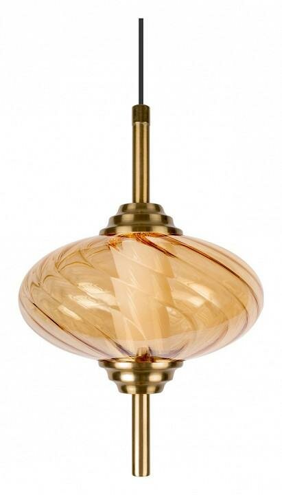 Подвесной светильник Loft it Hel1x 10421 C Amber цвет плафона подвески Оранжевый, цвет арматуры Бронза