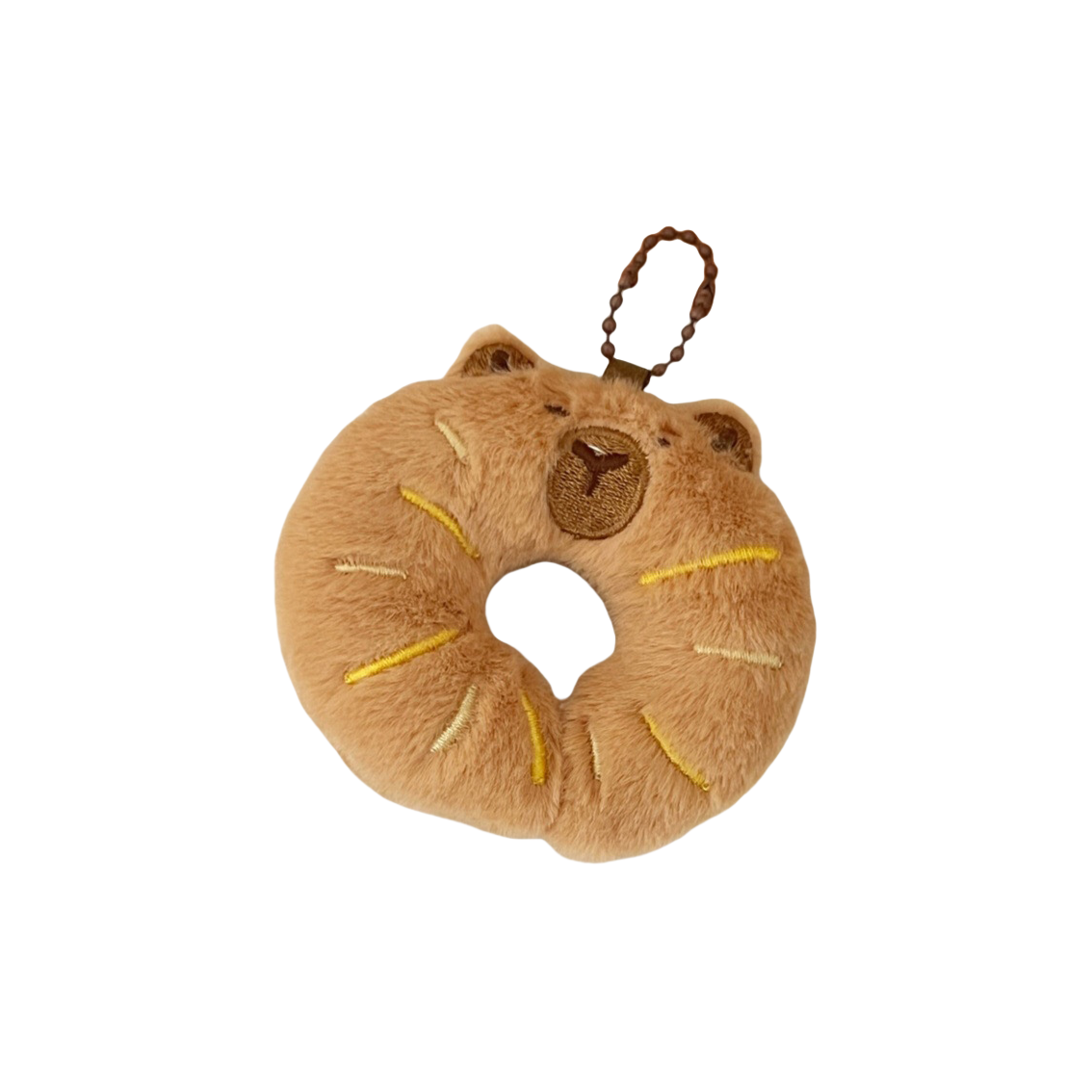 Плюшевая игрушка унисекс CHUNTUSHU Шеф-повар со свиньей, ножом и вилкой Donut Plush Doll Pendant, 10 см