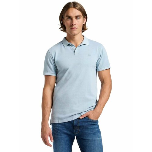 фото Поло lee men regular garment dye polo, размер s, синий