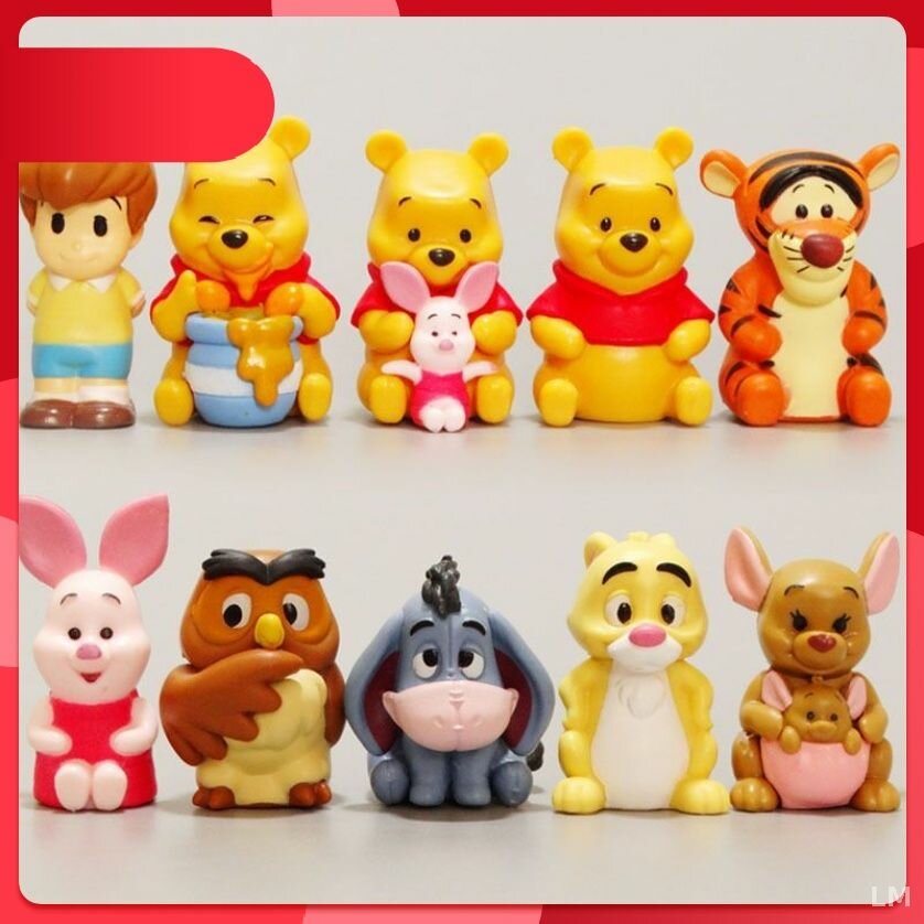 Эксклюзивный набор 10 аниме фигурок Винни Пух и Тигра Винни Пух Тигра фигурки набор