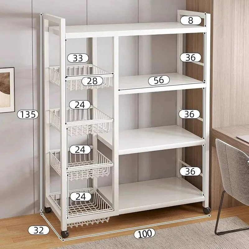 Стеллаж, 100х32х135 см