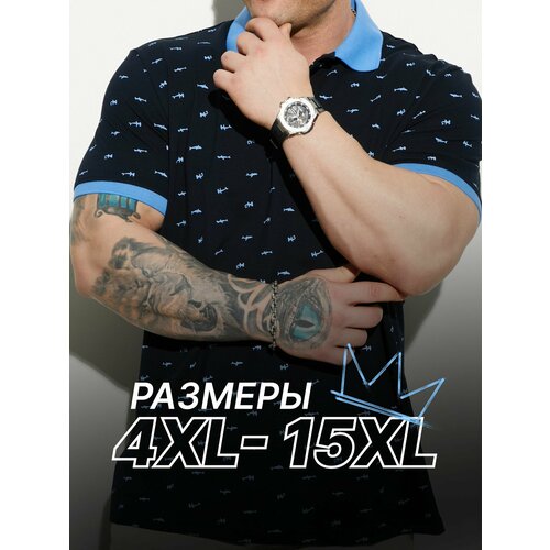 фото Поло mr. bigman, размер 7xl, голубой