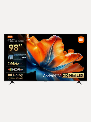 Изображение товара Телевизор Xiaomi TV S, 98 дюймов, Mini LED, 4K, Android TV, черный