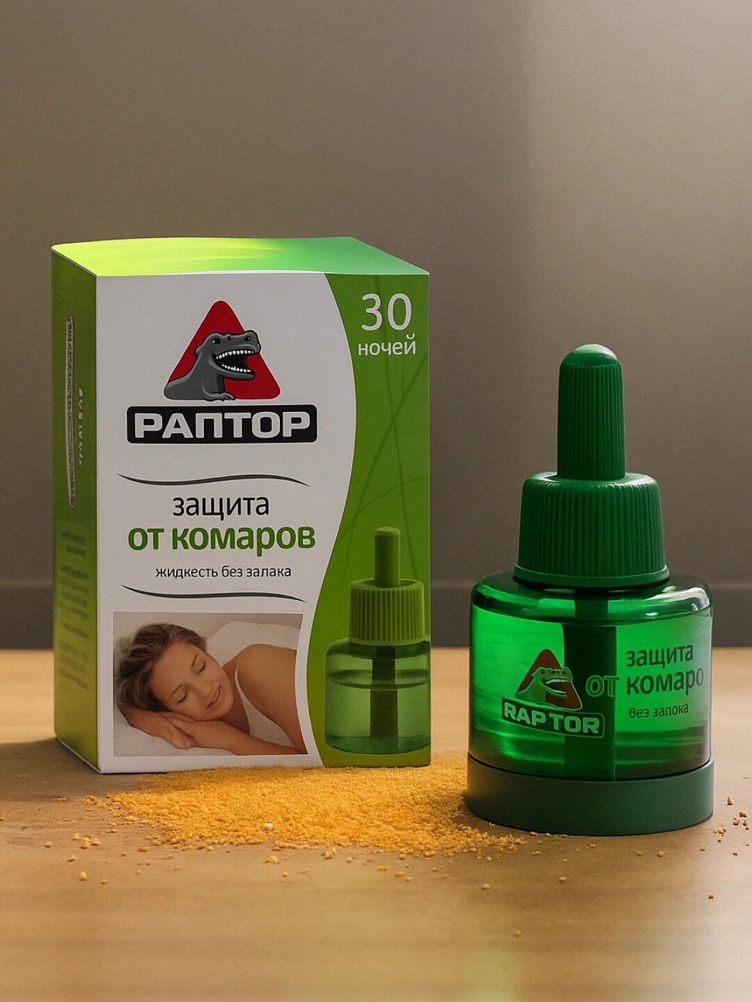 RAPTOR NightGuard – Жидкость от комаров без запаха, до 60 ночей защиты