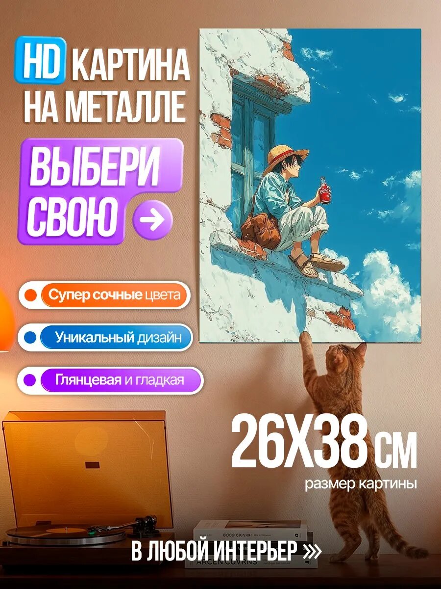 Картина на HD металле Манки Д. Луффи