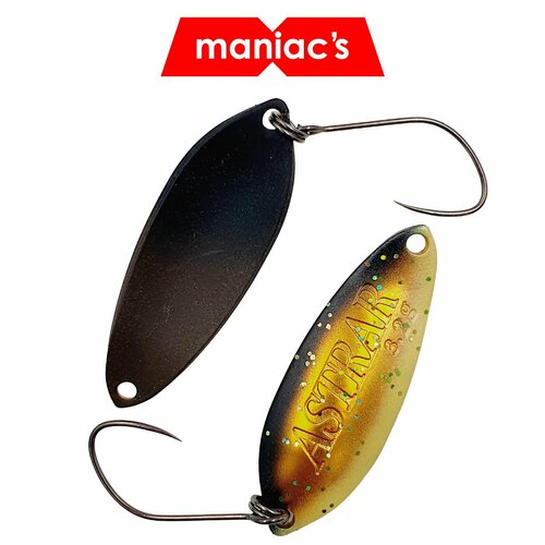 Лимитированная японская блесна на форель ValkeIN Astrar, 3.2 г, #S. M. Black Gold (Maniac's Oricolor)