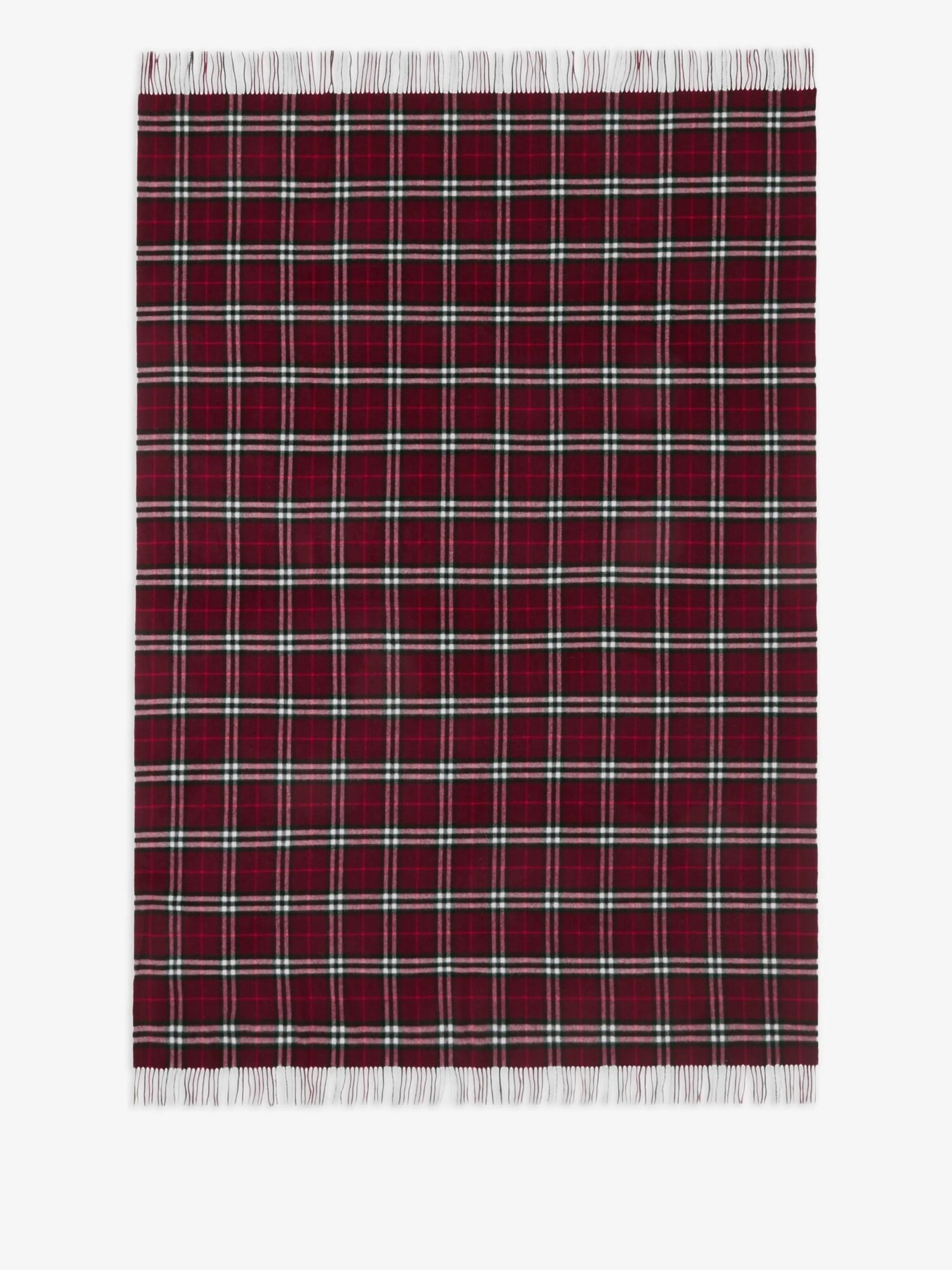 Кашемировое одеяло в клетку (200 x 140 см), OneSize , красный