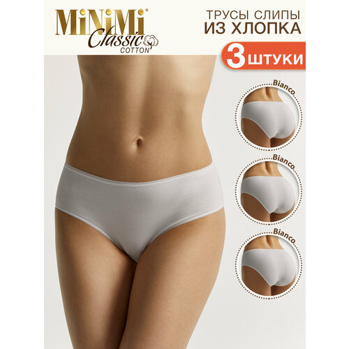 фото Трусы minimi mi 2221b classic трусы slip midi, комплект из 3 шт., размер 50, bianco