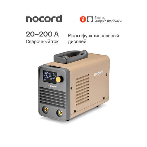 фото Сварочный аппарат инверторный nocord, mma, 200а, пв 80%, led дисплей, vrd, настройка hot start, arc force, anti-stick 0-50a, nwm-200.i