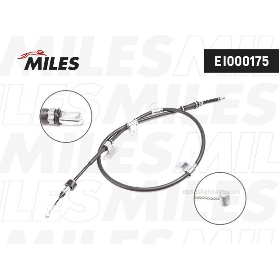 MILES EI000175 Трос стояночного тормоза HYUNDAI ELANTRA 1.6 06-/i30 07- левый
