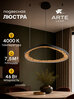Подвесная люстра Arte Lamp CINTA A1847SP-46BK / LED / 46Вт / 4000К / 2300Лм / чёрный