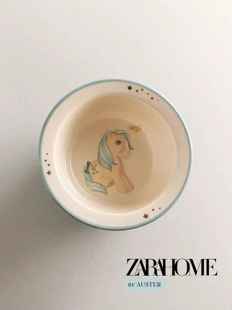 ZARA HOME Тарелка глубокая "MY LITTLE PONY" 16 см 1 шт кремовый