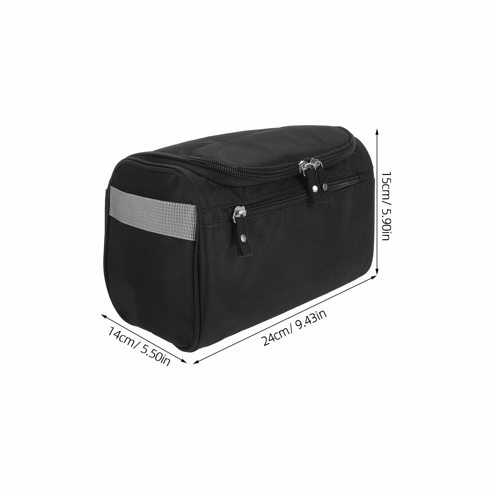Черная Сумка Для Ухода За Телом С Противоводной Подкладкой 24.00X15.00X14.00Cm