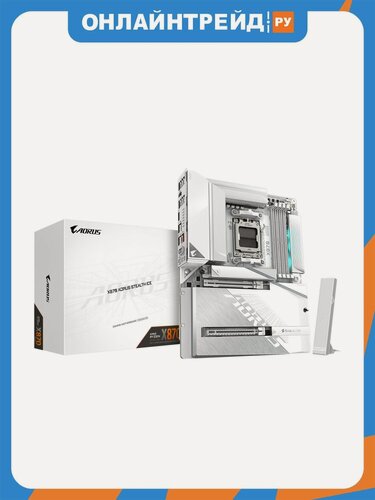 Изображение товара Материнская плата Gigabyte X870 AORUS STEALTH ICE (AM5, ATX)