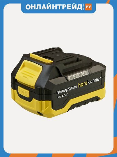 Изображение товара Аккумулятор Hanskonner 18 В, 1BatterySystem, 4.0 Ач, USB-разъем HBP2004