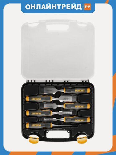 Изображение товара Стамески столярные по дереву Dewalt DWHT16852-9, 6 шт.