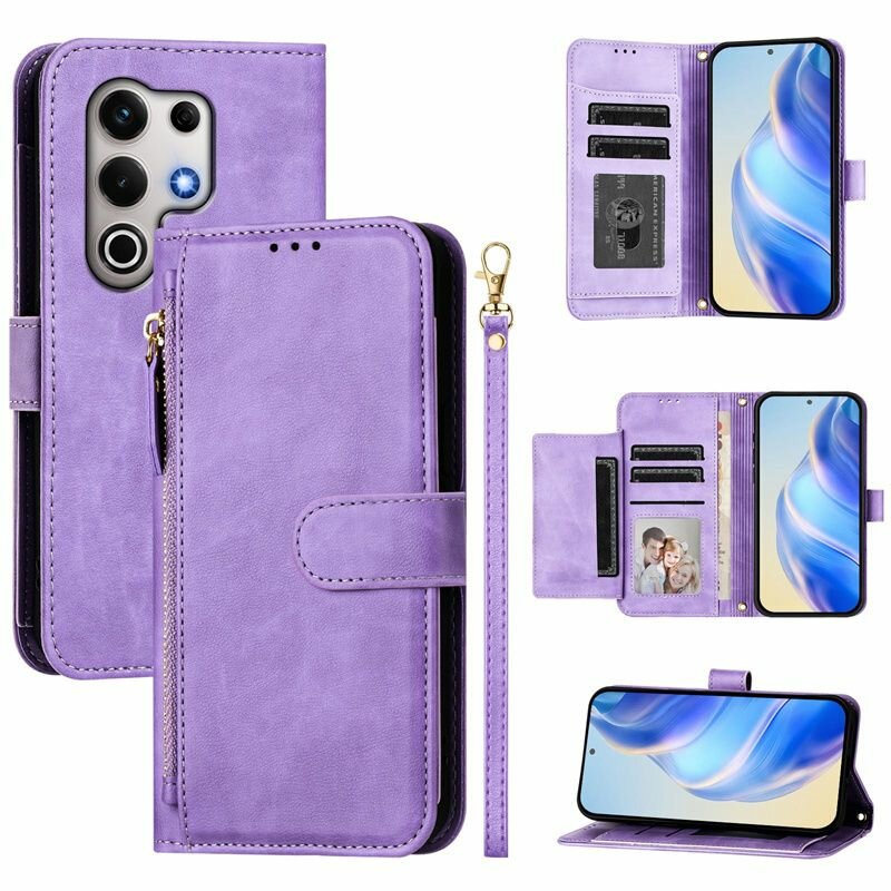 Чехол-книжка для Itel S25 Ultra 4G и S686LN (Ител S25 Ultra 4G и S686LN) с кошельком на молнии. Мягкий силикон, полная защита, ударостойкий, беспроводная зарядка