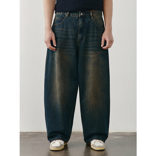 фото Джинсы багги befree casual, размер 28/176 jean, темный тинт