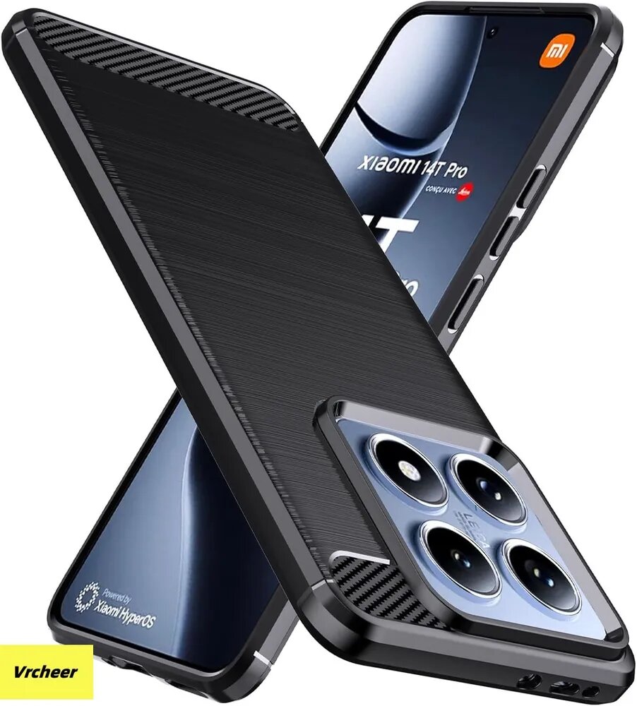 Силиконовый Противоударный чехол для XIAOMI 14T Pro (Ксяоми 14T про) с усиленными углами, Защитный прозрачный силиконовый чехол , чехол с кольцом и магнитом для авто-держателя