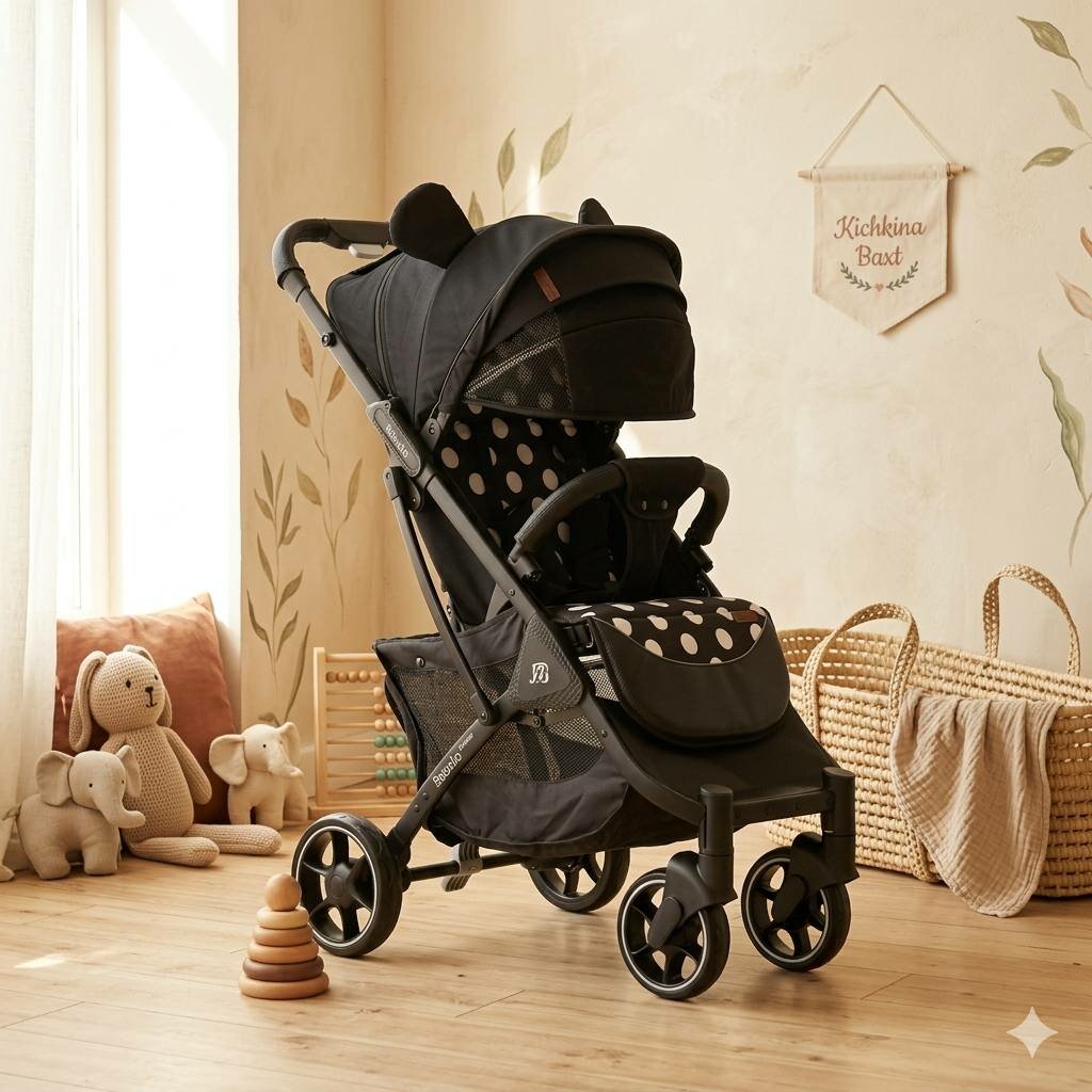 Прогулочная коляска BABALO для детей от 0 до 3-4 лет, резиновые колеса