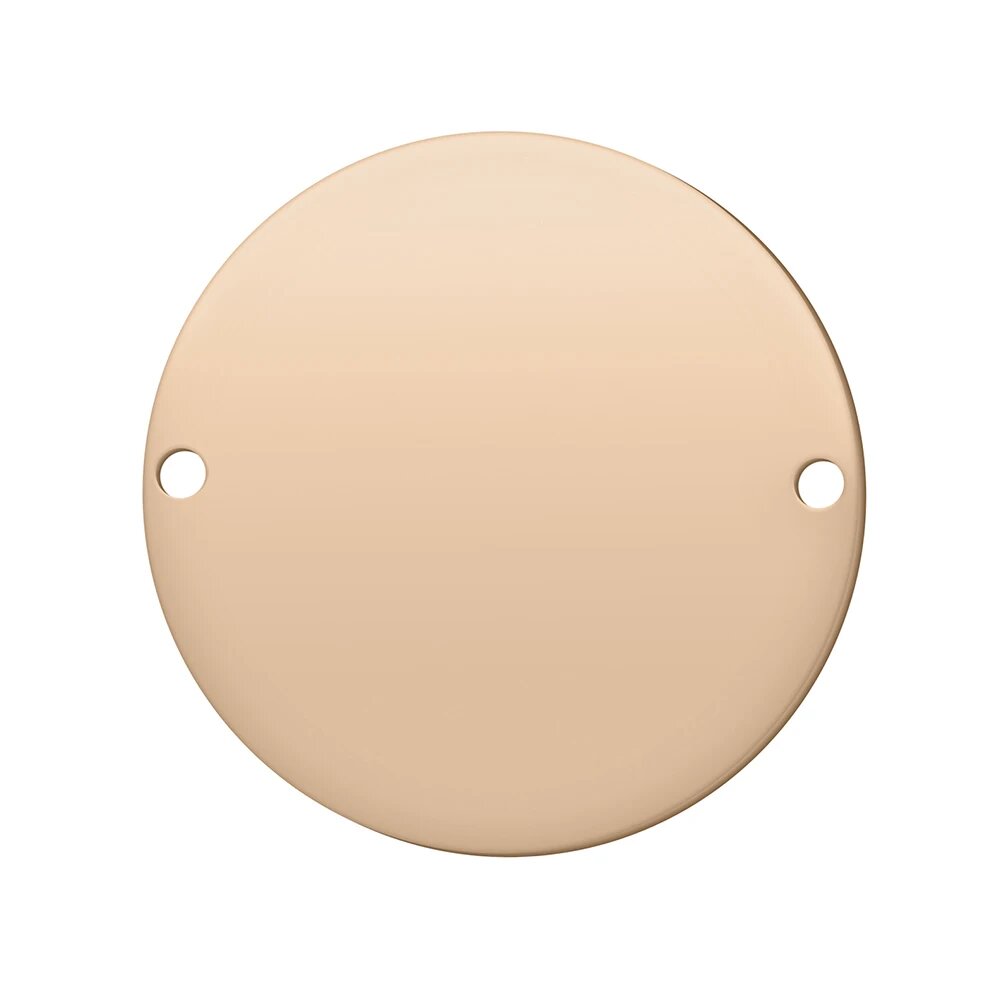 Круглые кулоны из нержавеющей стали STOME, набор из 20 штук rose gold, 15mm
